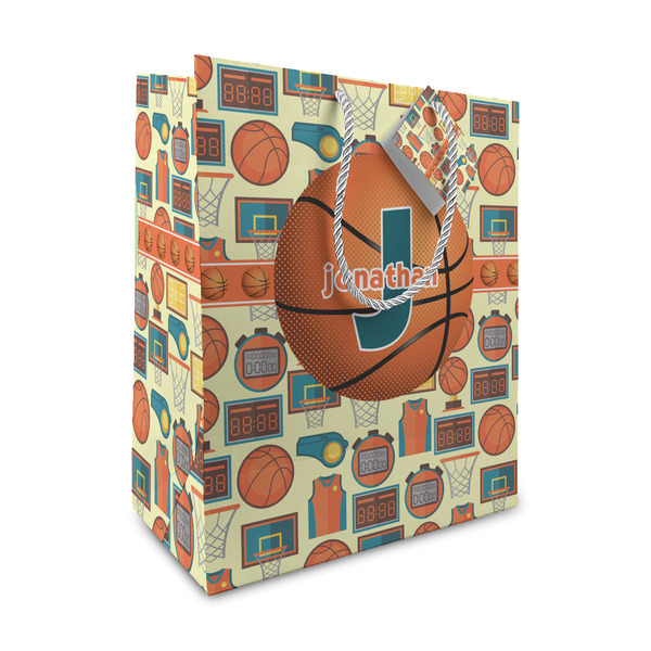 Custom Basketball Medium Gift Bag (Personalized)