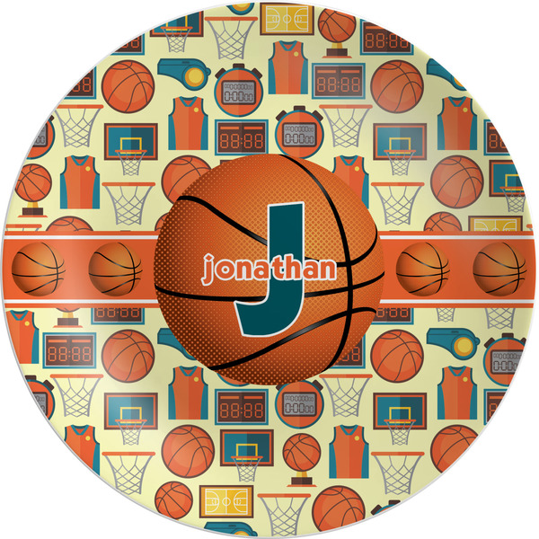 Custom Basketball Melamine Plate (Personalized)