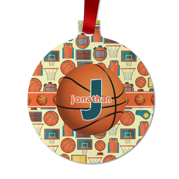 Basketball Metal Ball Ornament - Front