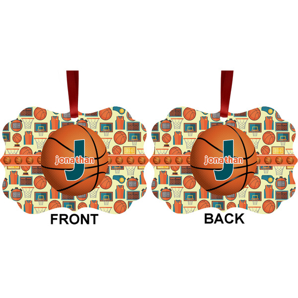 Basketball Metal Benilux Ornament - Front and Back (APPROVAL)
