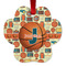 Basketball Metal Paw Ornament - Double Sided w/ Name or Text