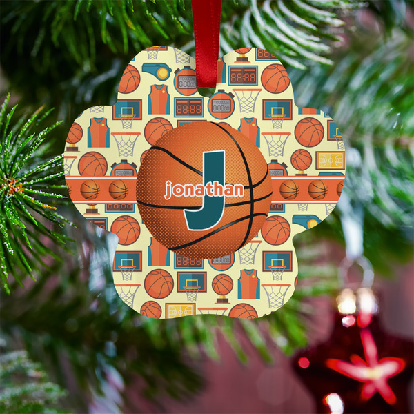 Basketball Metal Paw Ornament - Lifestyle
