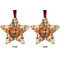Basketball Metal Star Ornament - Front and Back