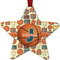 Basketball Metal Star Ornament - Front