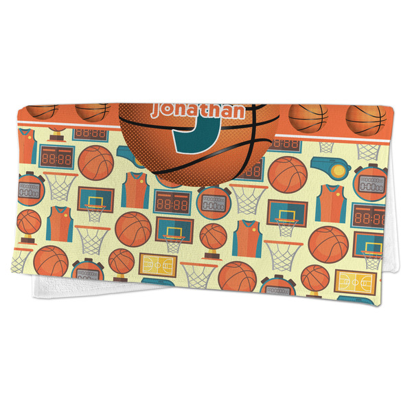 Basketball Microfiber Dish Rag - FOLDED (half)