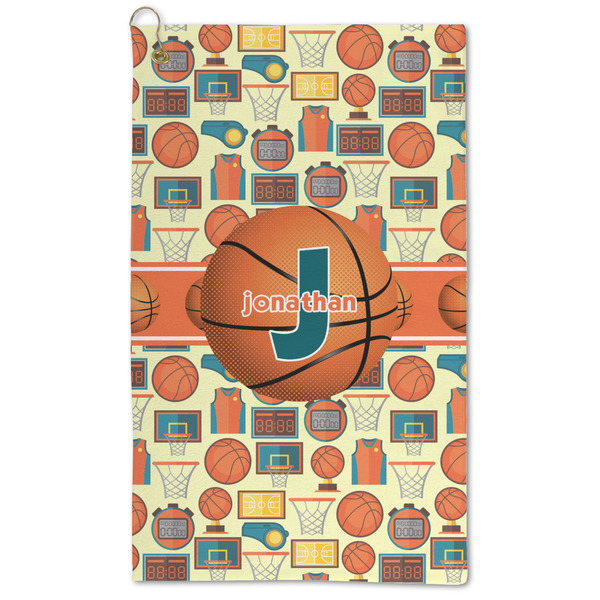 Custom Basketball Microfiber Golf Towel (Personalized)