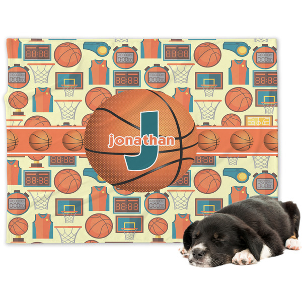 Custom Basketball Dog Blanket - Large (Personalized)
