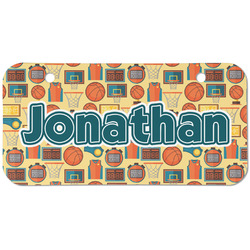 Basketball Mini/Bicycle License Plate (2 Holes) (Personalized)