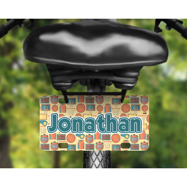 Basketball Mini License Plate on Bicycle