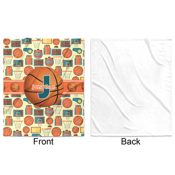 Basketball Minky Blanket - 50"x60" - Single Sided - Front & Back