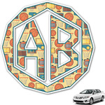 Basketball Monogram Car Decal (Personalized)