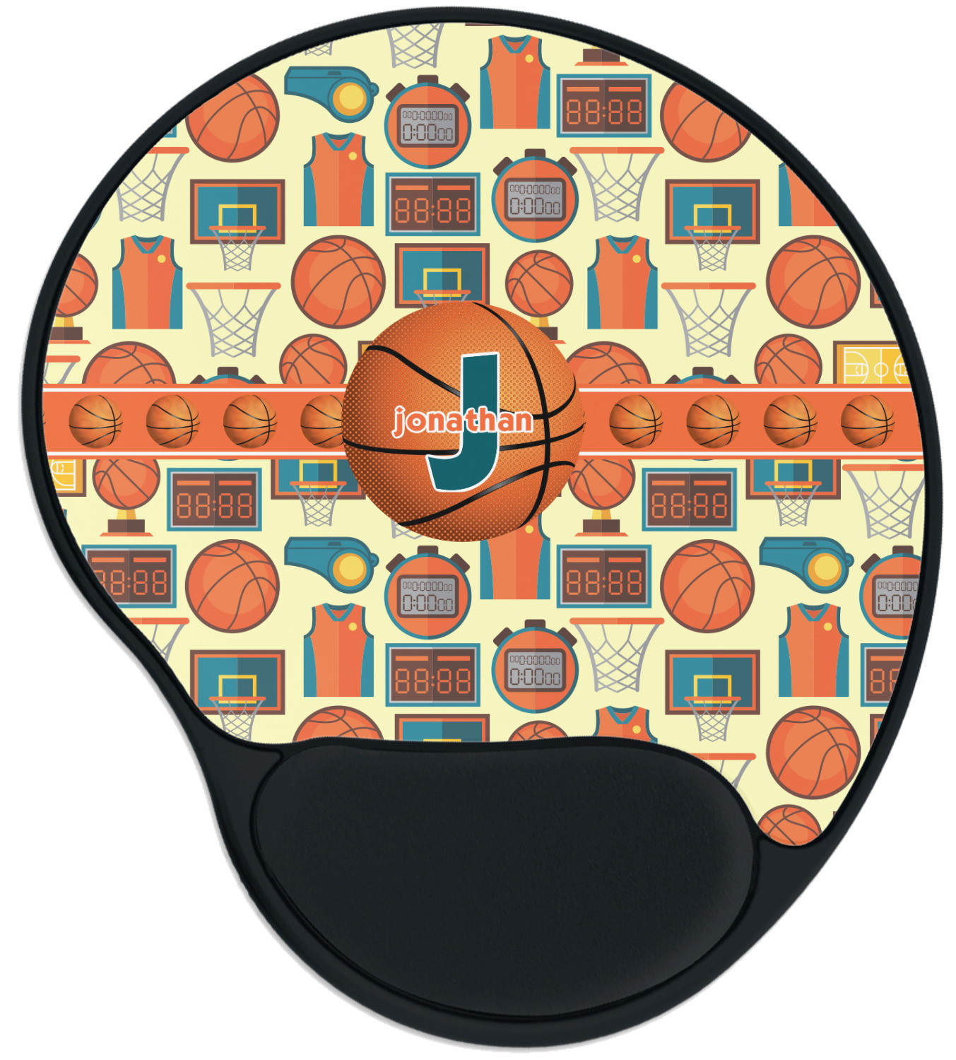 Basketball Mouse Pad with Wrist Support YouCustomizeIt