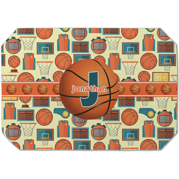 Custom Basketball Dining Table Mat - Octagon (Single-Sided) w/ Name or Text