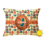 Basketball Outdoor Throw Pillow (Rectangular) (Personalized)