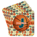 Basketball Paper Coasters w/ Name or Text