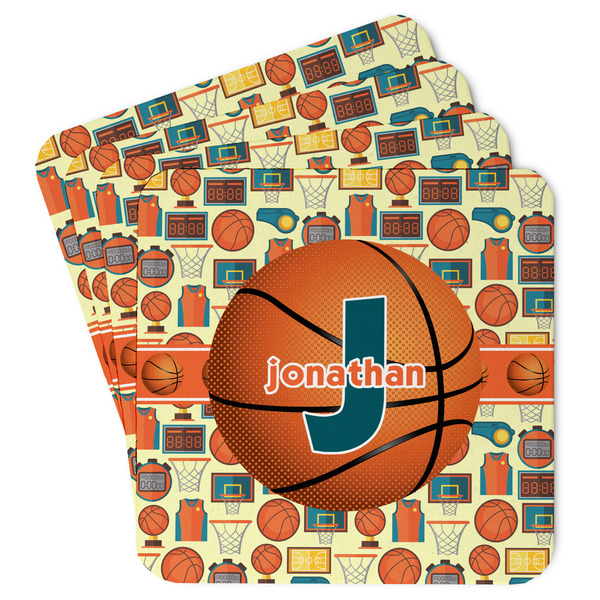 Custom Basketball Paper Coasters w/ Name or Text