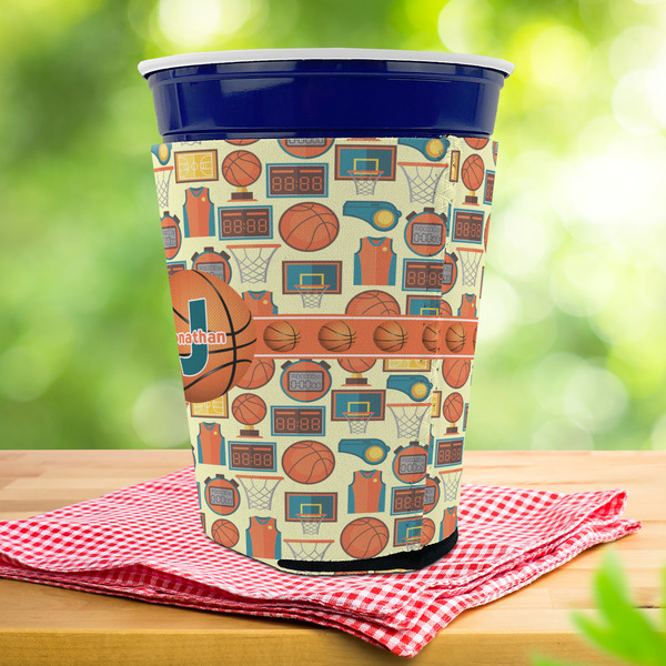Basketball Party Cup Sleeves - with bottom - Lifestyle