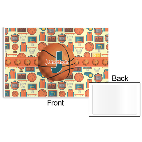 Basketball Disposable Paper Placemat - Front & Back
