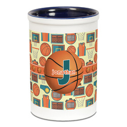 Basketball Ceramic Pencil Holders - Blue
