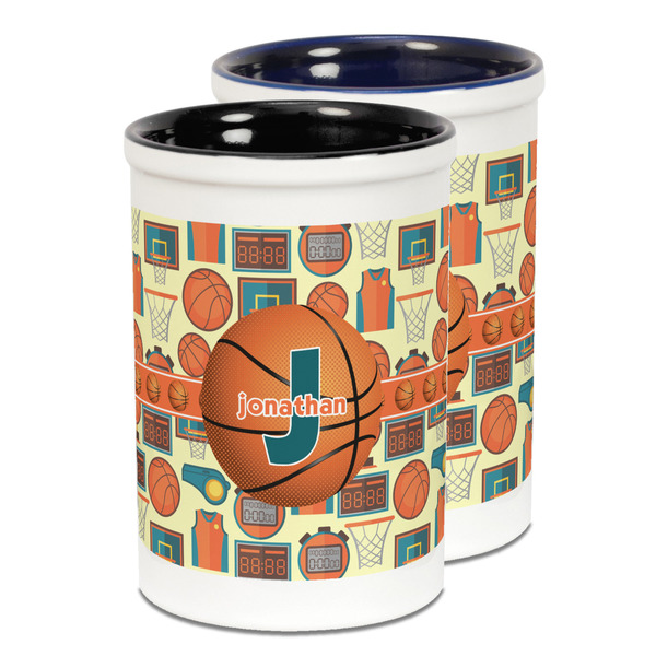 Custom Basketball Ceramic Pencil Holder - Large