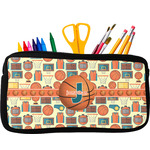 Basketball Neoprene Pencil Case - Small w/ Name or Text