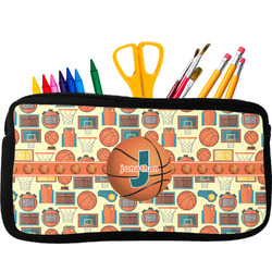 Basketball Neoprene Pencil Case - Small w/ Name or Text