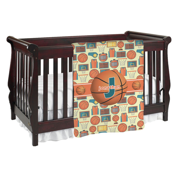Custom Basketball Baby Blanket (Double Sided) (Personalized)
