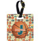 Basketball Plastic Luggage Tag - Square w/ Name or Text