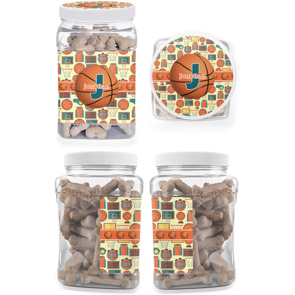 Basketball Pet Treat Jar - Multiple Angles