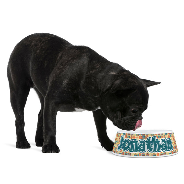Basketball Plastic Pet Bowls - Medium - LIFESTYLE