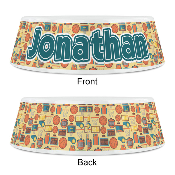 Basketball Plastic Pet Bowls - Small - APPROVAL