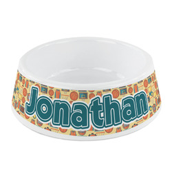 Basketball Plastic Dog Bowl - Small (Personalized)