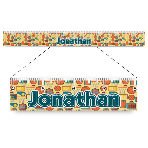 Custom Basketball Plastic Ruler - 12" (Personalized)