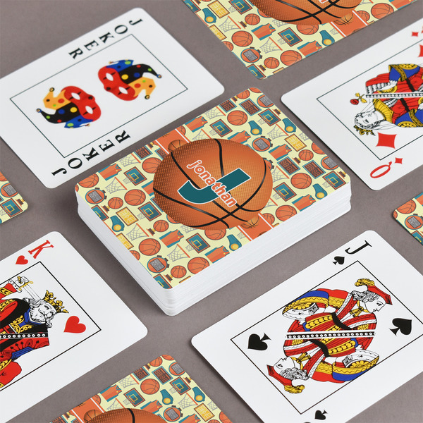 Basketball Playing Cards - Front & Back View
