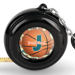 Basketball Pocket Tape Measure - 6 Ft w/ Carabiner Clip (Personalized)