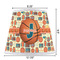 Basketball Poly Film Empire Lampshade - Dimensions