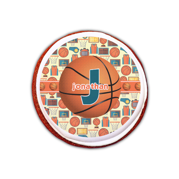 Basketball Printed Icing Circle - XSmall - On Cookie