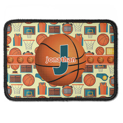Basketball Iron On Rectangle Patch w/ Name or Text