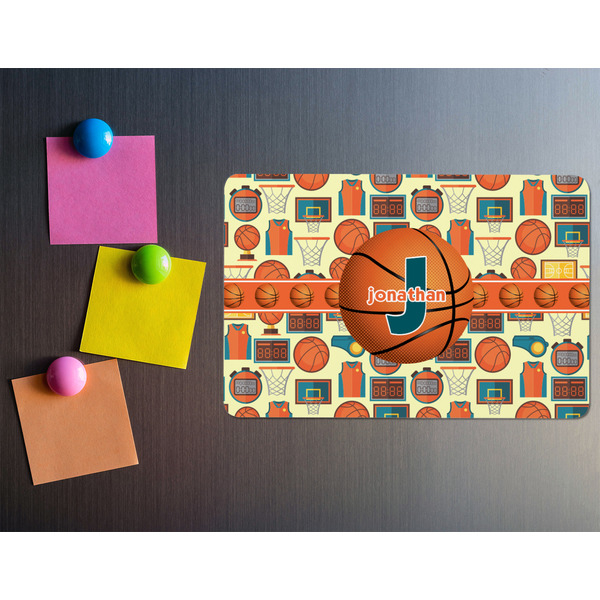 Basketball Rectangular Fridge Magnet - LIFESTYLE