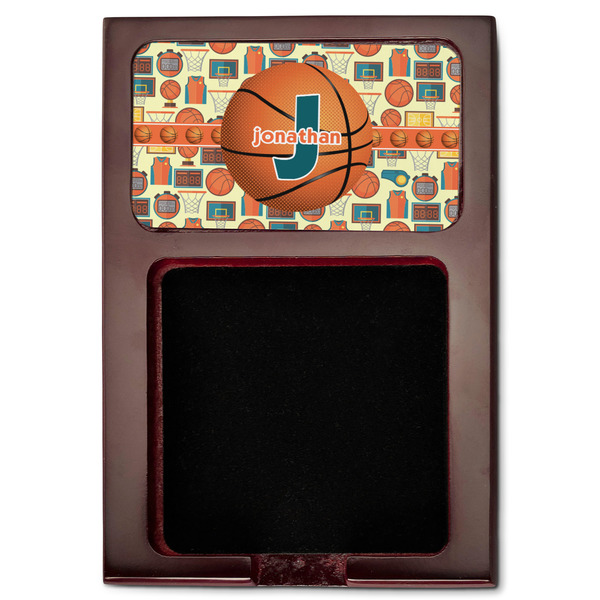 Basketball Red Mahogany Sticky Note Holder - Flat