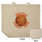 Basketball Reusable Cotton Grocery Bag - Front & Back View