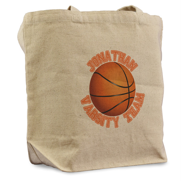Custom Basketball Reusable Cotton Grocery Bag - Single (Personalized)