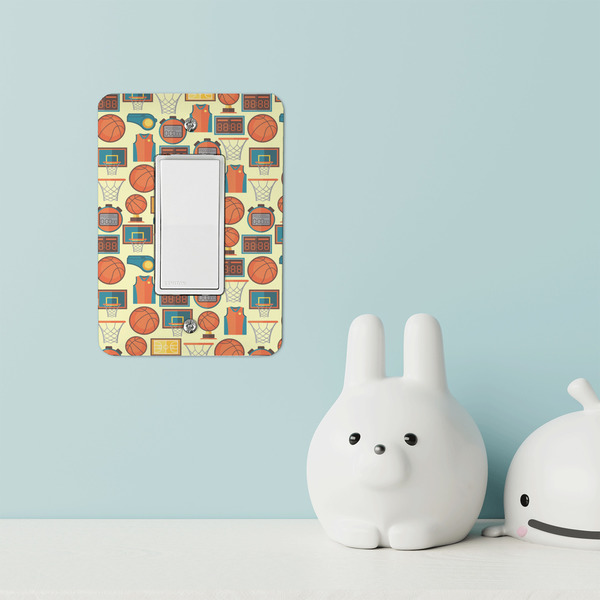Basketball Rocker Light Switch Covers - Single - IN CONTEXT