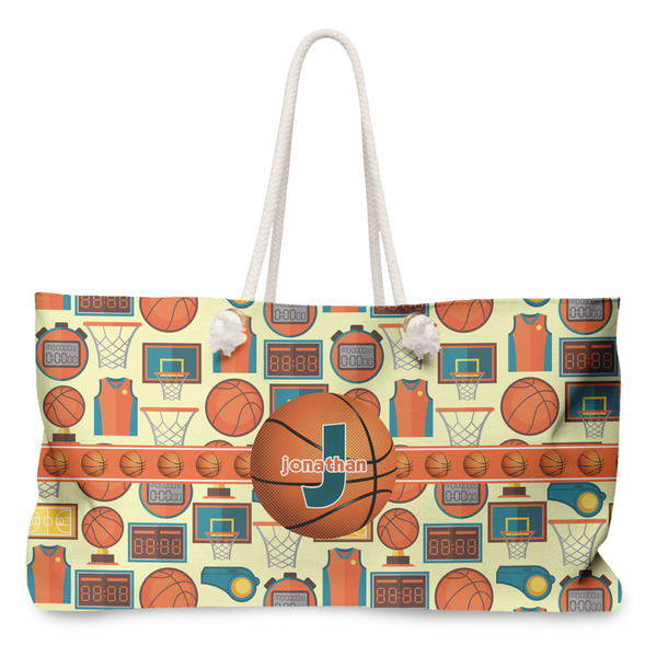 Custom Basketball Large Tote Bag with Rope Handles (Personalized)