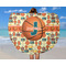 Basketball Round Beach Towel - In Use