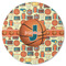 Basketball Round Rubber Backed Coaster (Personalized)
