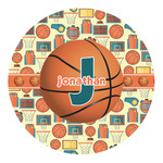Basketball Round Decal - Large (Personalized)