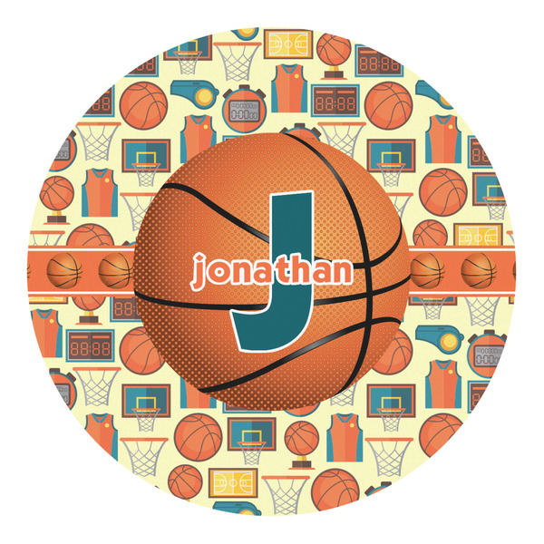 Custom Basketball Round Decal - Medium (Personalized)