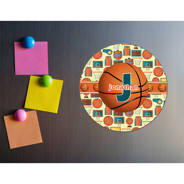 Basketball Round Fridge Magnet - LIFESTYLE