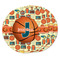 Basketball Round Fridge Magnet - THREE